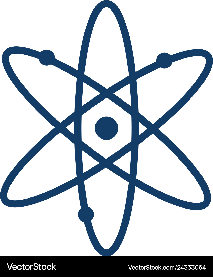 Atom molecule isolated icon Royalty Free Vector Image