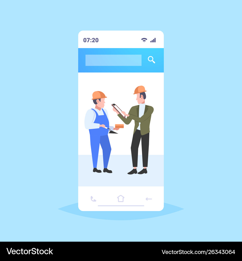 Construction workers architect and foreman Vector Image