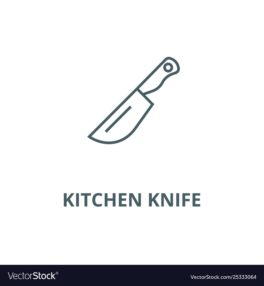 Kitchen knife line icon linear concept