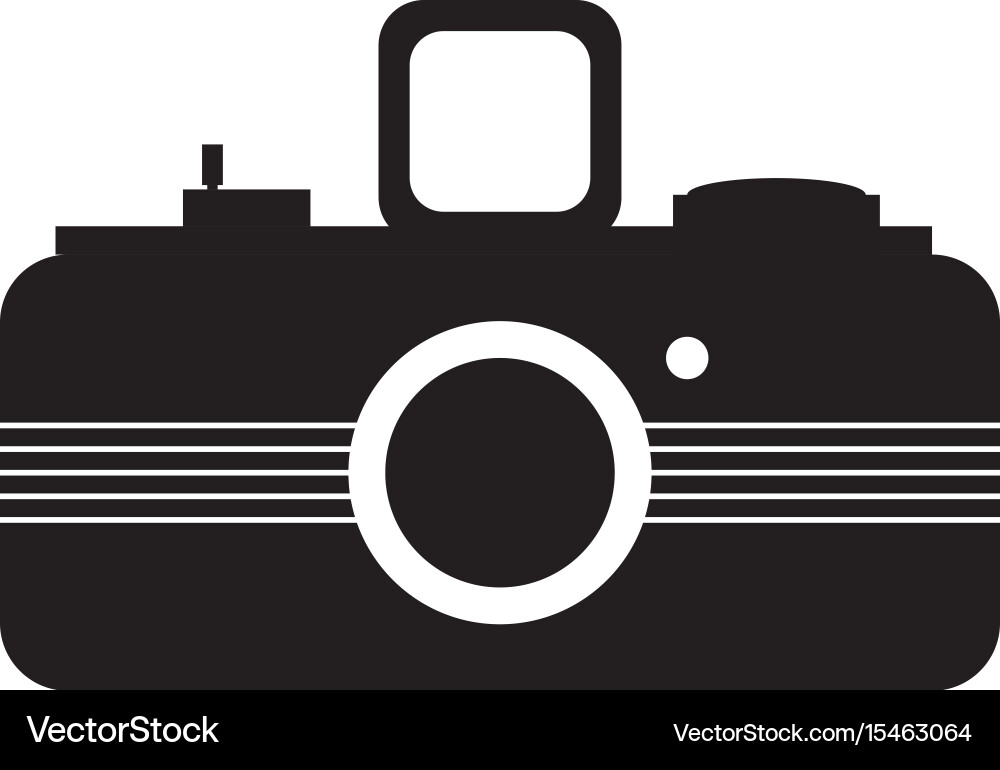 Photographic camera professional Royalty Free Vector Image
