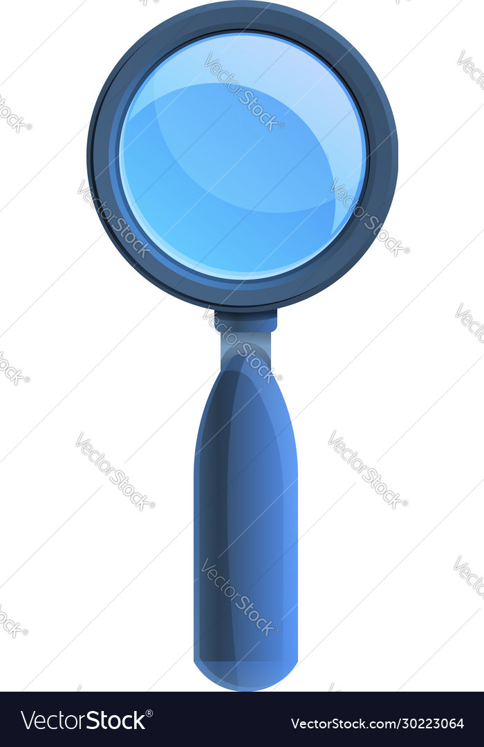 Police magnifier icon cartoon style Royalty Free Vector