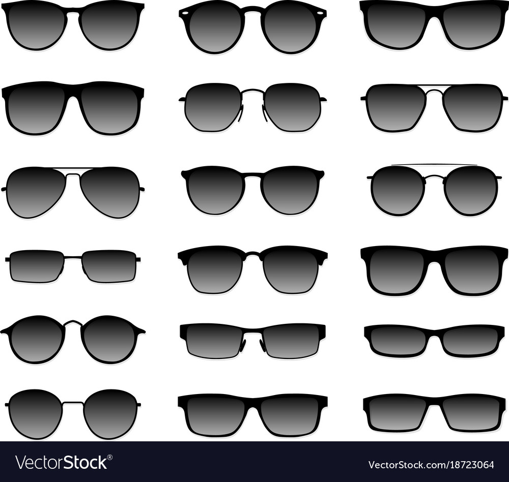 Realistic sunglasses with a translucent black