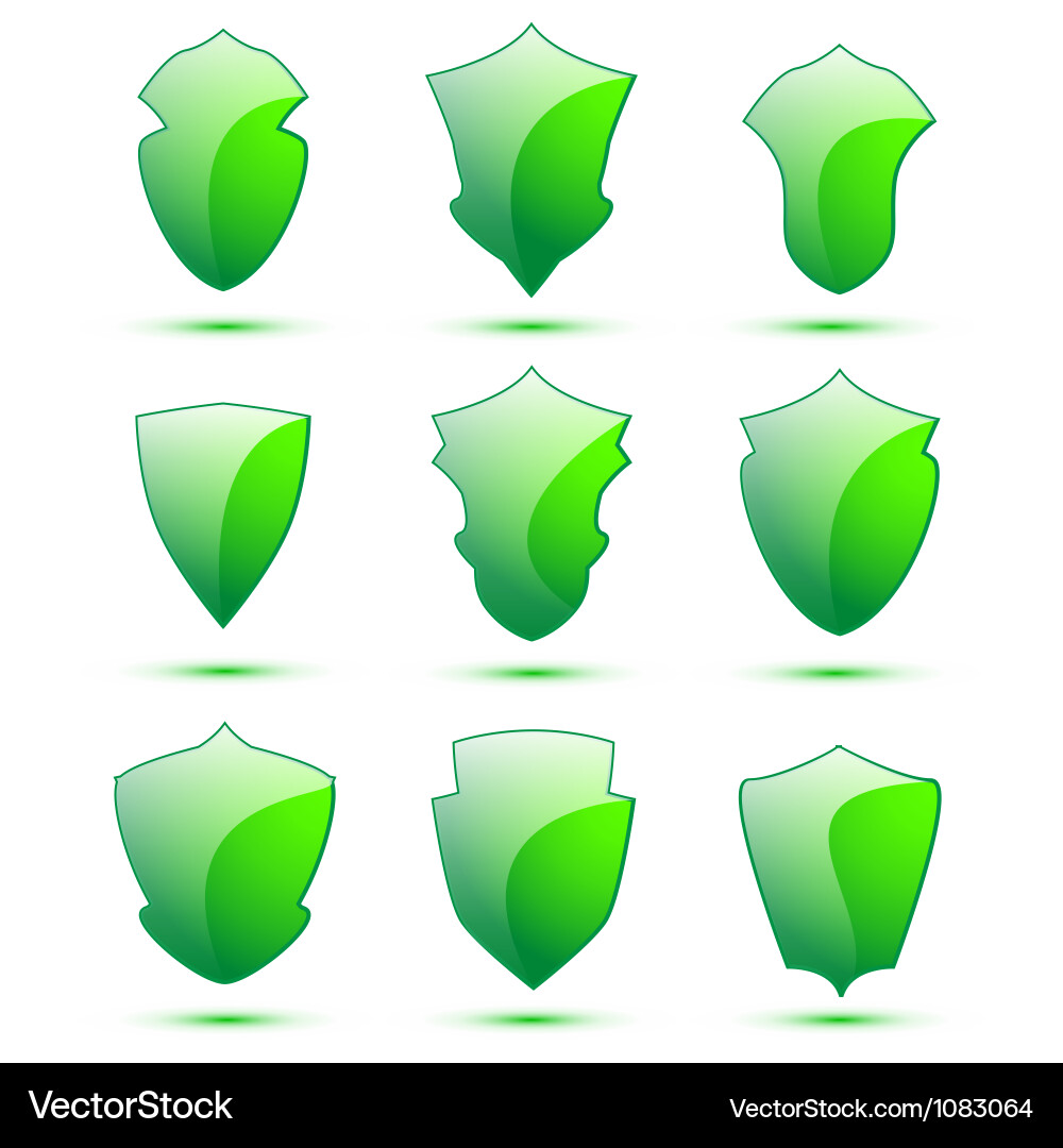 Shield set Royalty Free Vector Image - VectorStock