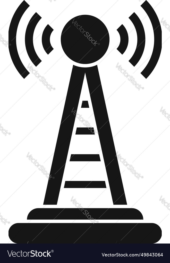 Tower road sensor icon simple system Royalty Free Vector