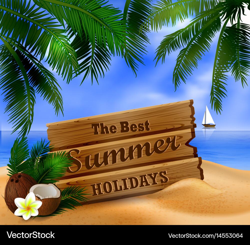 Tropical background Royalty Free Vector Image - VectorStock