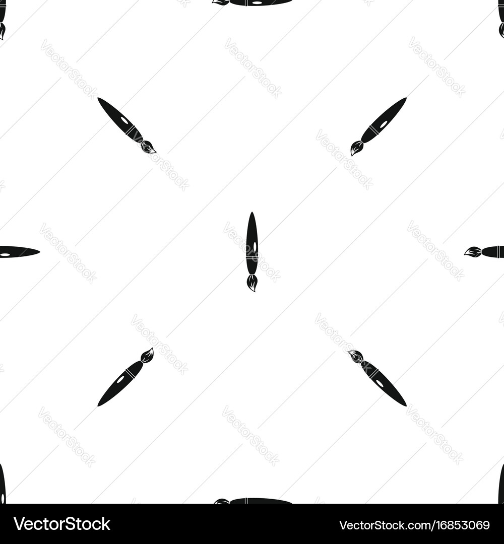 Drawing brush pattern seamless black Royalty Free Vector