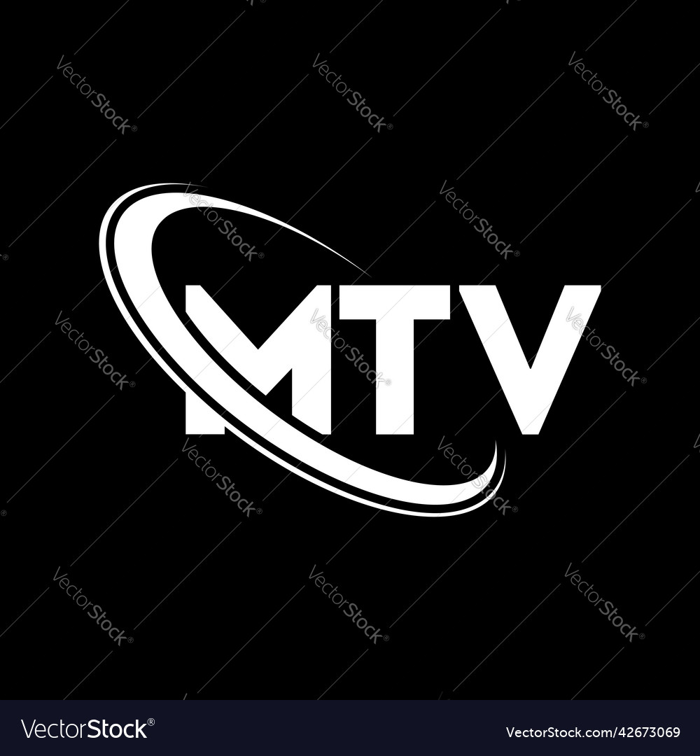 Mtv logo letter design Royalty Free Vector Image