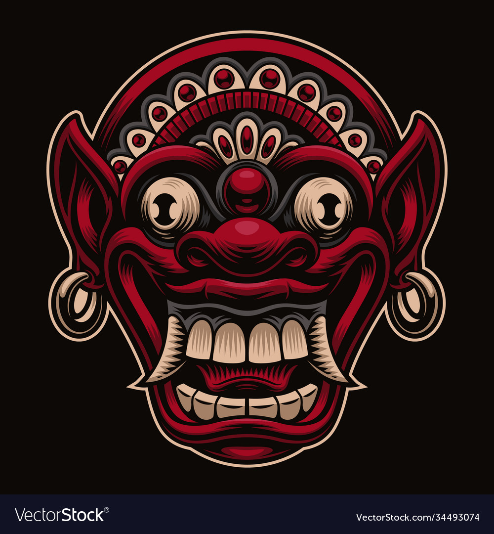 A traditional indonesian mask Royalty Free Vector Image