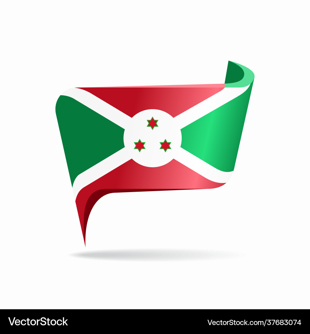 Burundian Flag Map Pointer Layout Royalty Free Vector Image