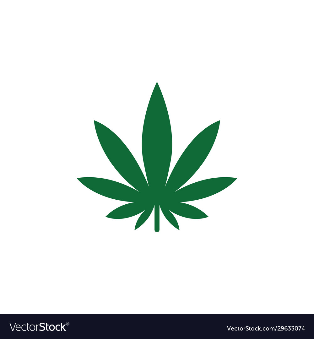 Cannabis leaf logo and symbol Royalty Free Vector Image