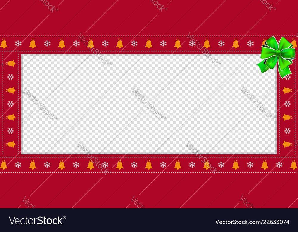 Süße Weihnachten oder neues Jahr rotes Rechteck