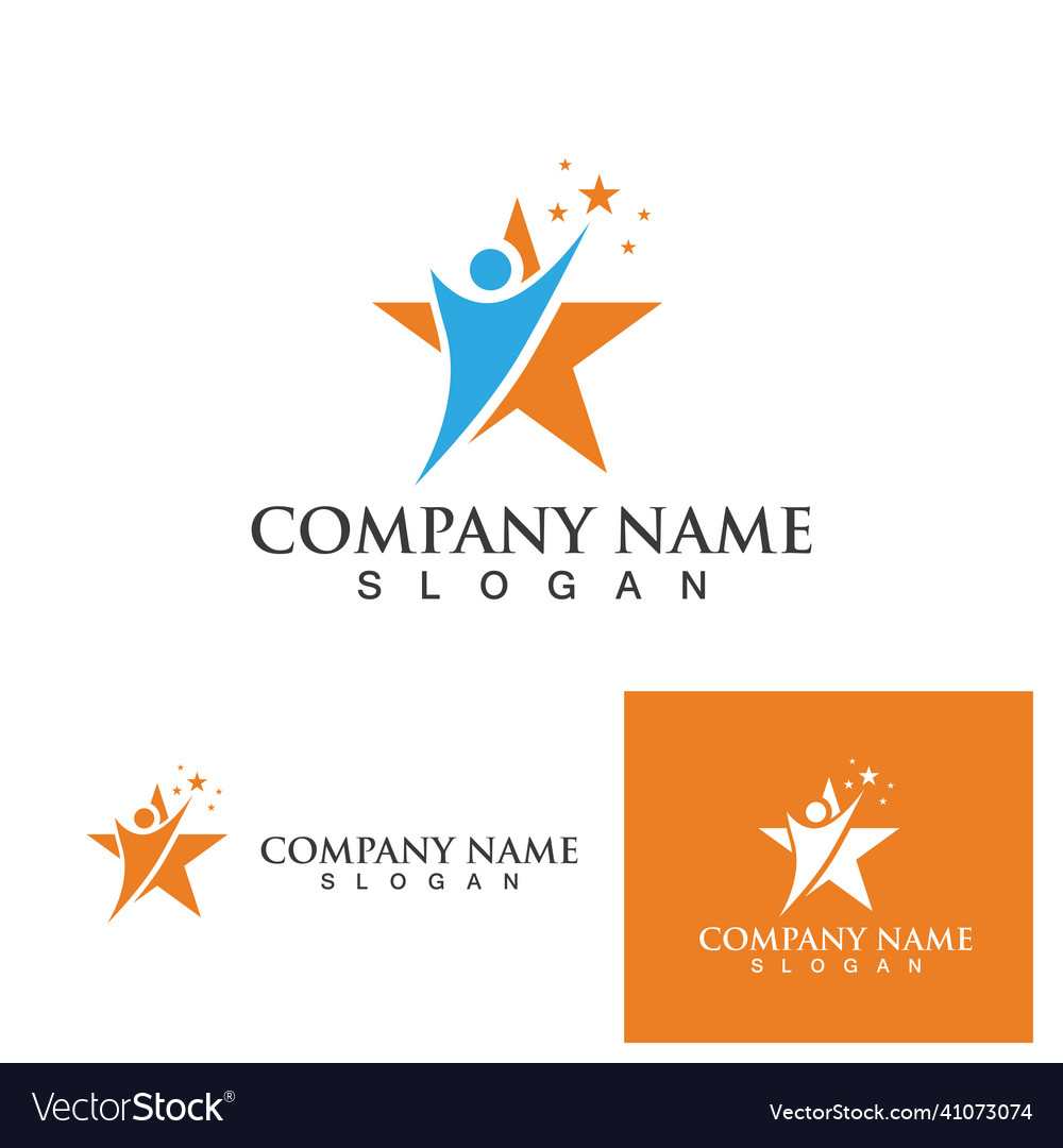 People star logo and symbol template Royalty Free Vector