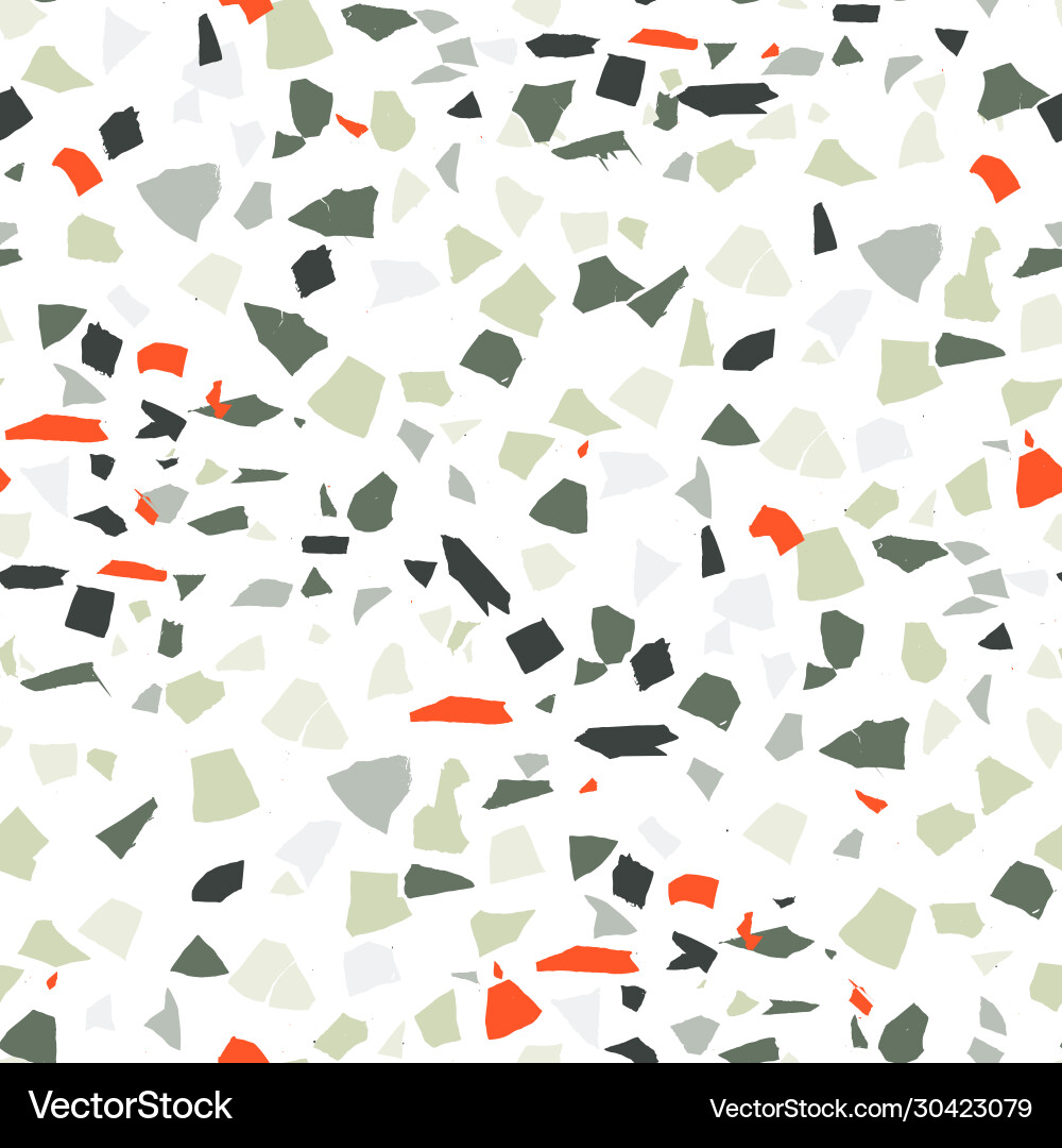 Abstract terrazzo seamless pattern Royalty Free Vector Image