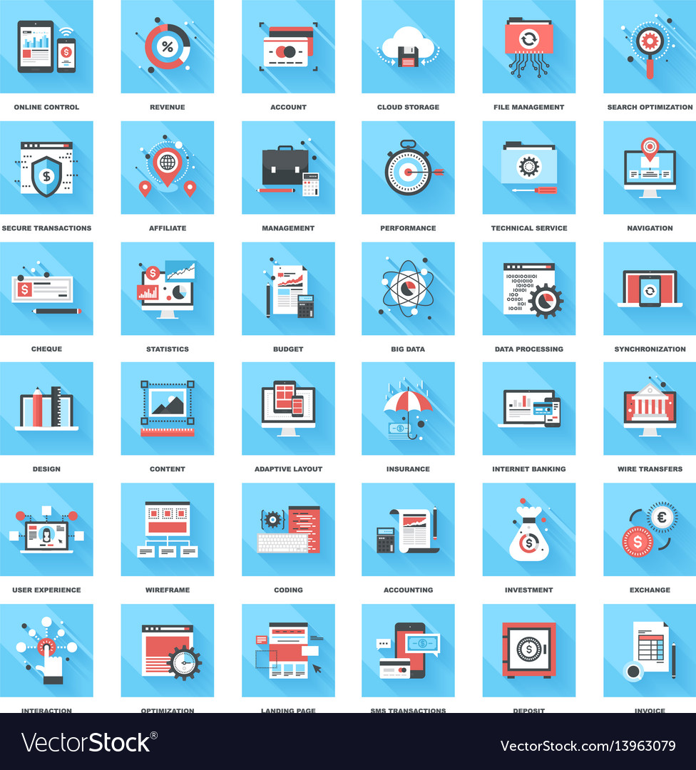 Flat web icons