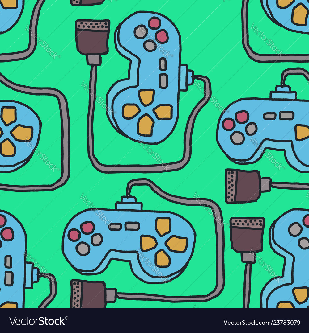 Joystick pattern retro gamepad background video