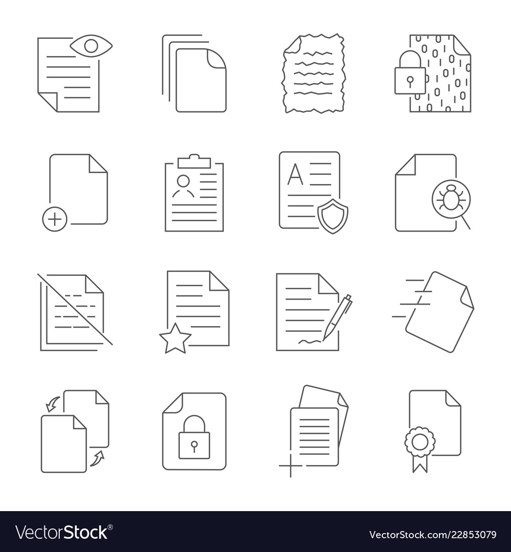 Paper icon document icon Royalty Free Vector Image