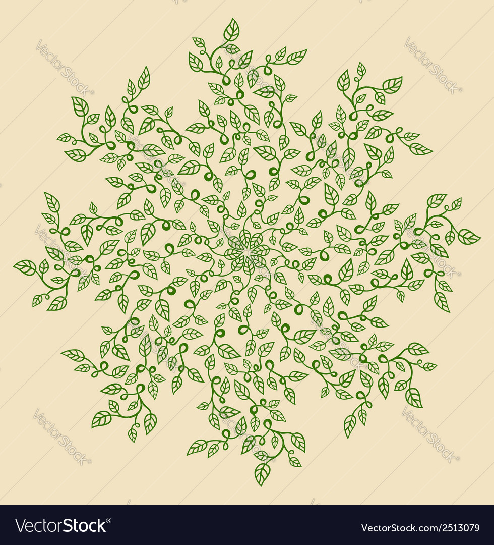 Round decorative floral composition