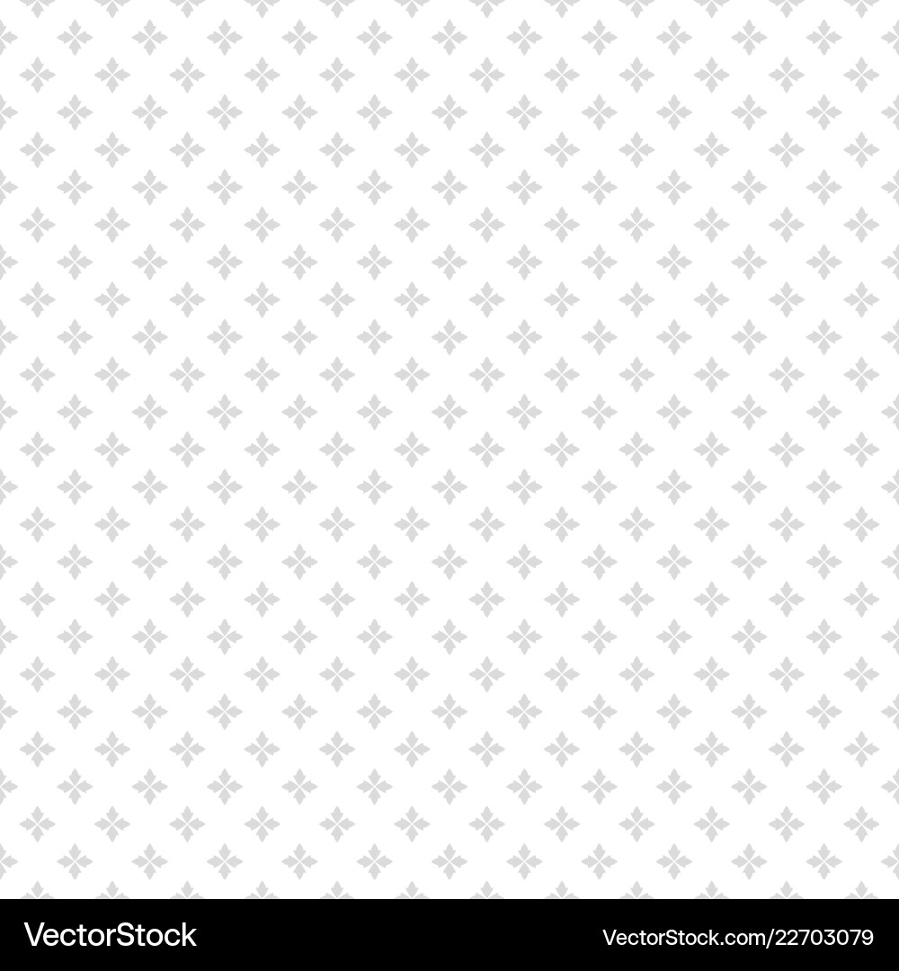 Silver seamless pattern with small flowers subtle Vector Image