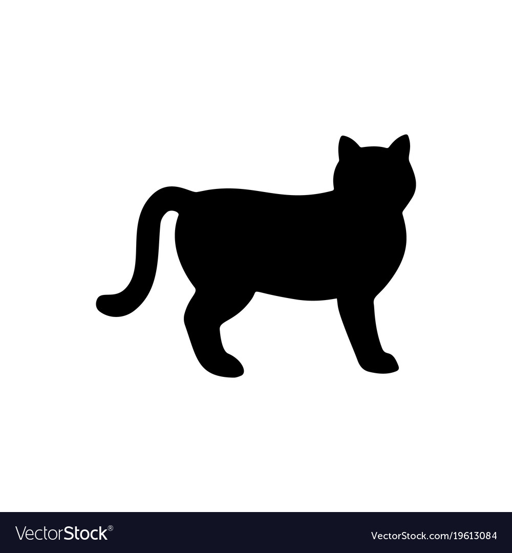 Cat silhouette Royalty Free Vector Image - VectorStock