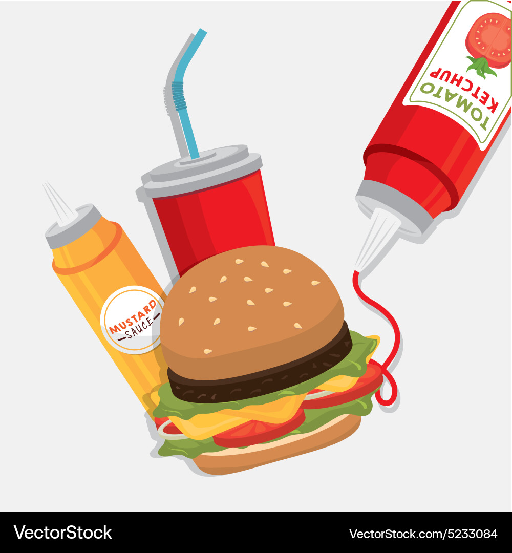 Fast food design Royalty Free Vector Image - VectorStock