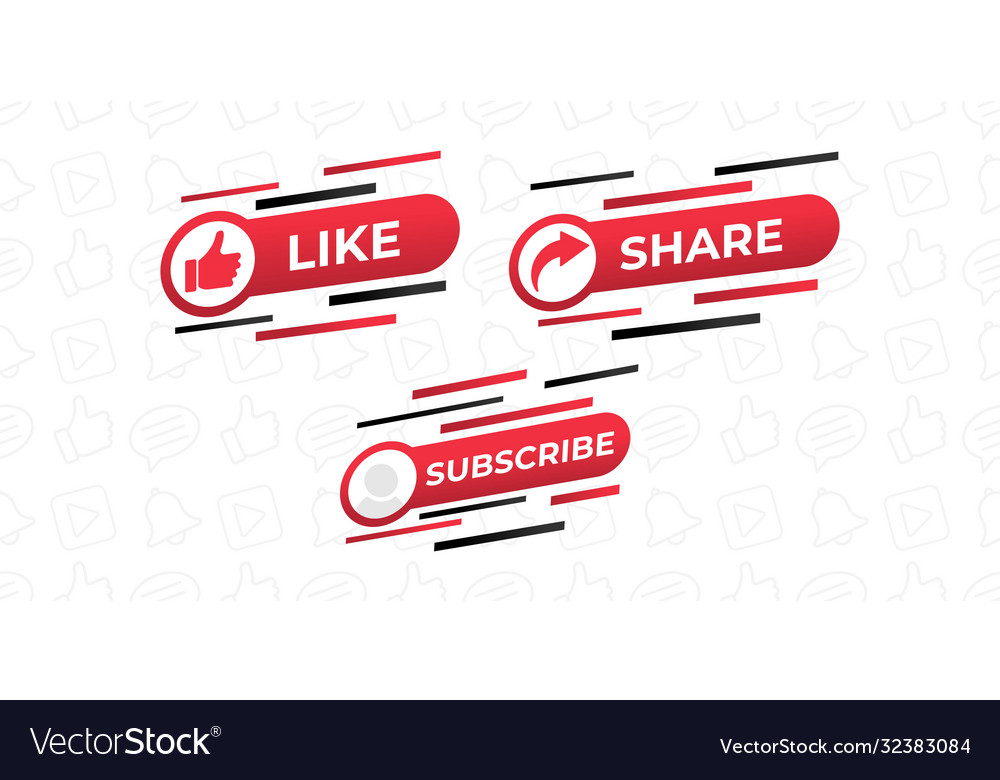 Like Share Comment Subscribe And Share Icon Vector Image