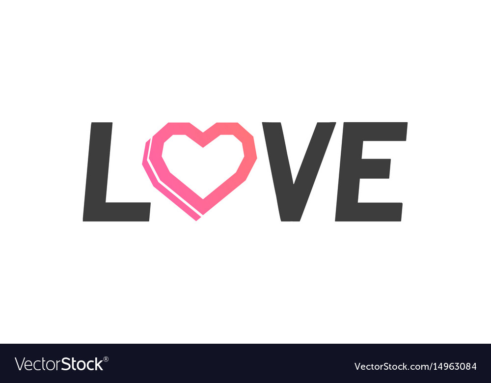 Logo of love Royalty Free Vector Image - VectorStock