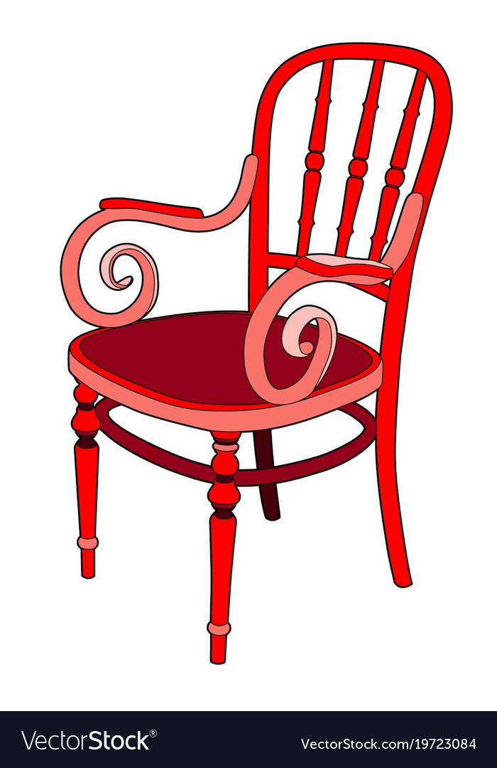 Rattan chair in red