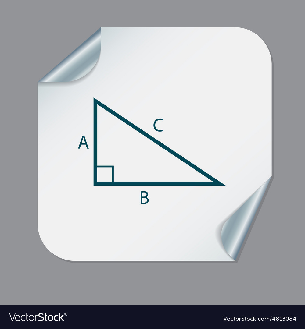 Triangle math symbol icon geometry learning math Vector Image