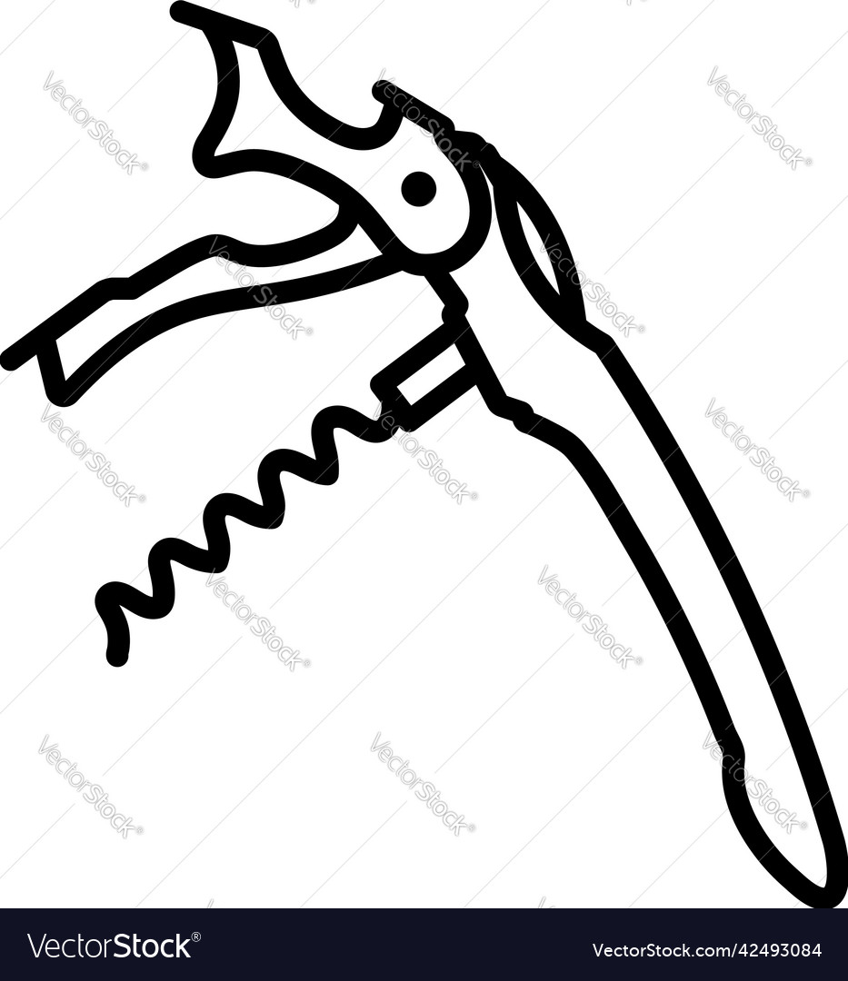 Waiter corkscrew icon vector image Waiter corkscrew icon