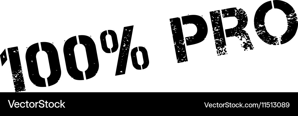 100 percent pro rubber stamp Royalty Free Vector Image