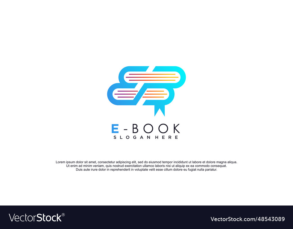 Abstract initial letter book logo concept