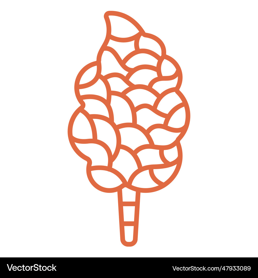 Candyfloss stroke Royalty Free Vector Image - VectorStock