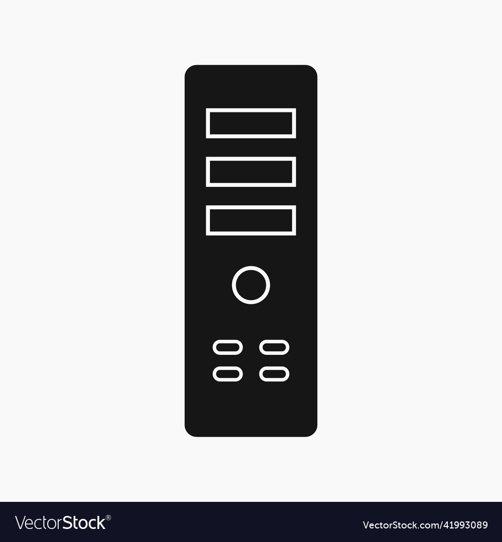 Computer cpu icon flat style eps Royalty Free Vector Image