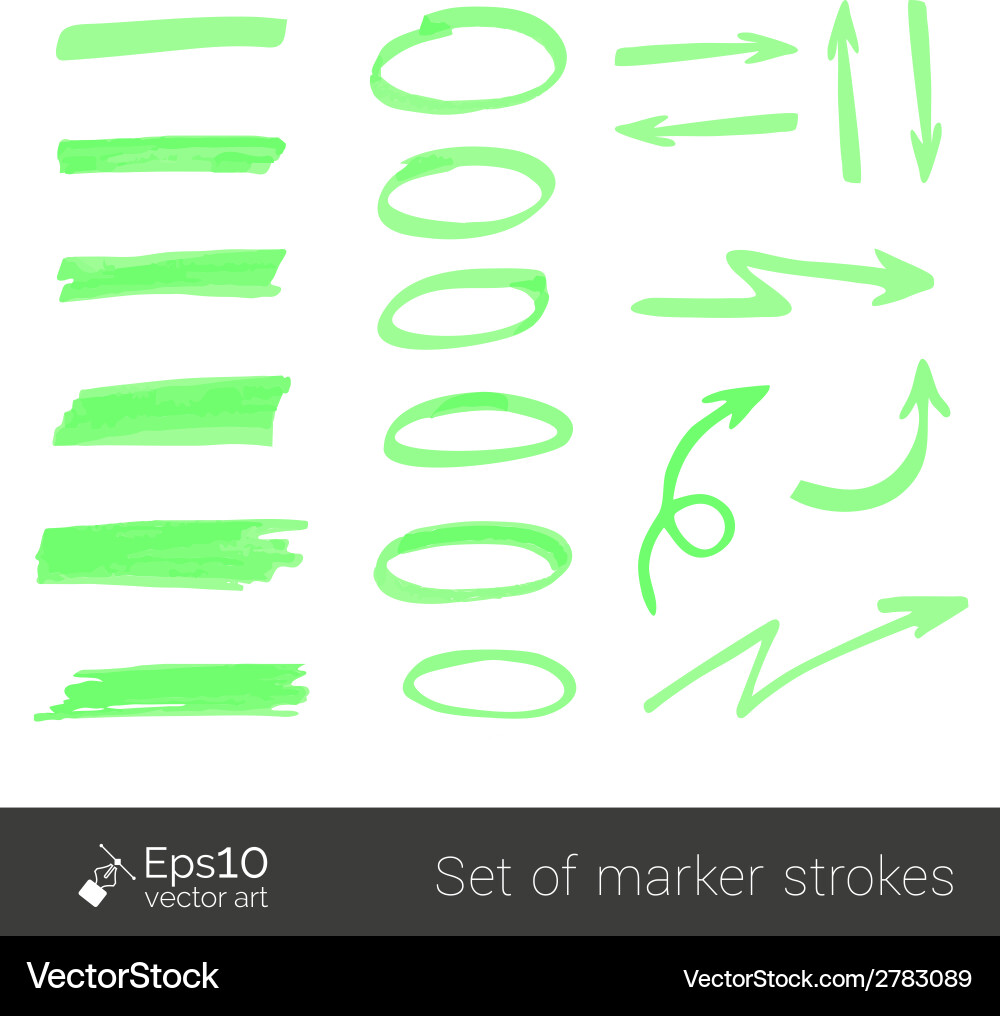 Marker strokes Royalty Free Vector Image - VectorStock