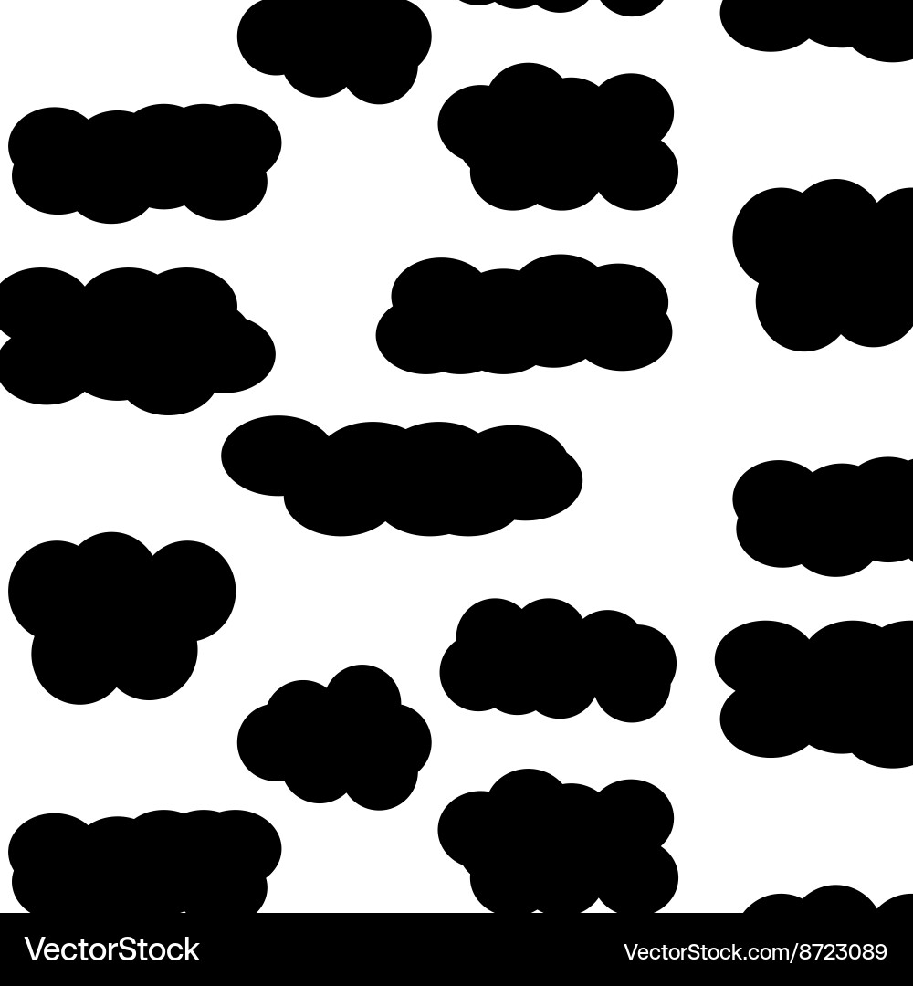 Pattern sky cloud black Royalty Free Vector Image