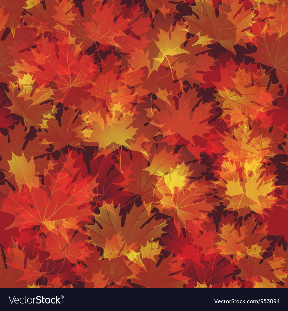 Autumn leaves seamless pattern