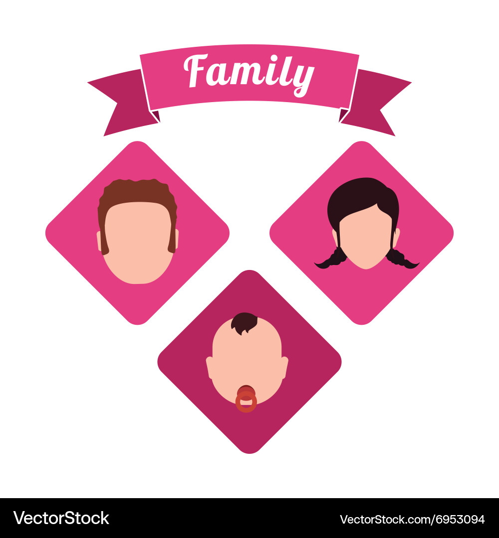 Family and roles design Royalty Free Vector Image