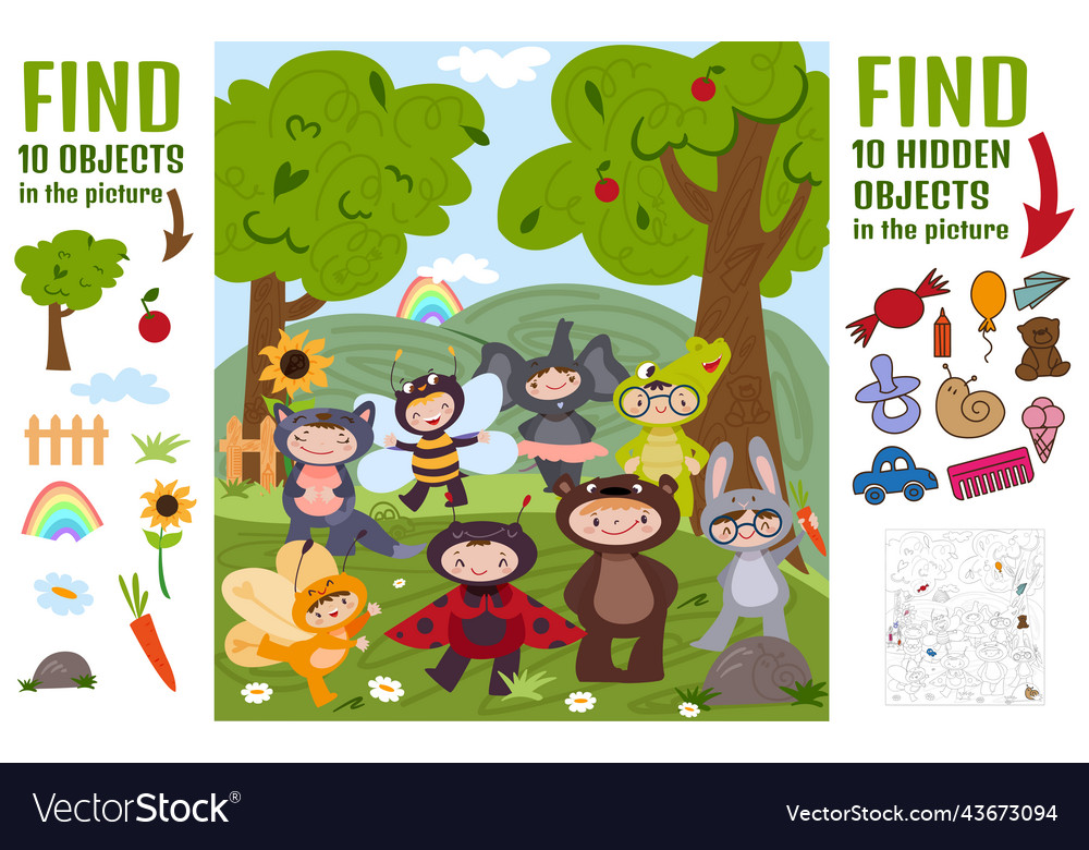 find-10-hidden-objects-game-royalty-free-vector-image