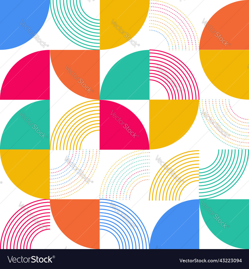 Geometric pattern background with circles Vector Image