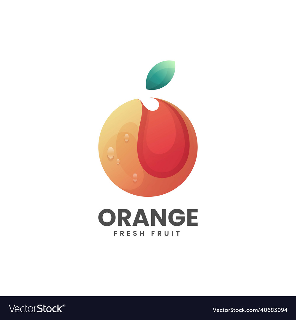 Logo orange gradient colorful style