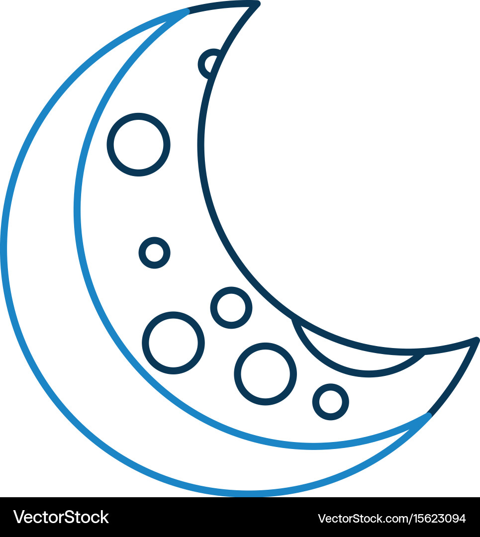 Natural satellite moon icon Royalty Free Vector Image