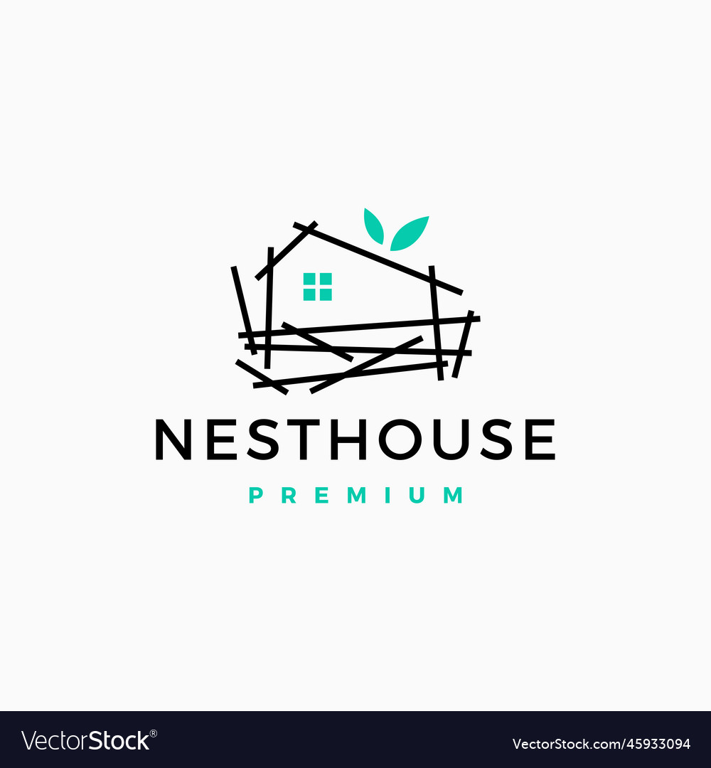 Nest house home logo icon Royalty Free Vector Image