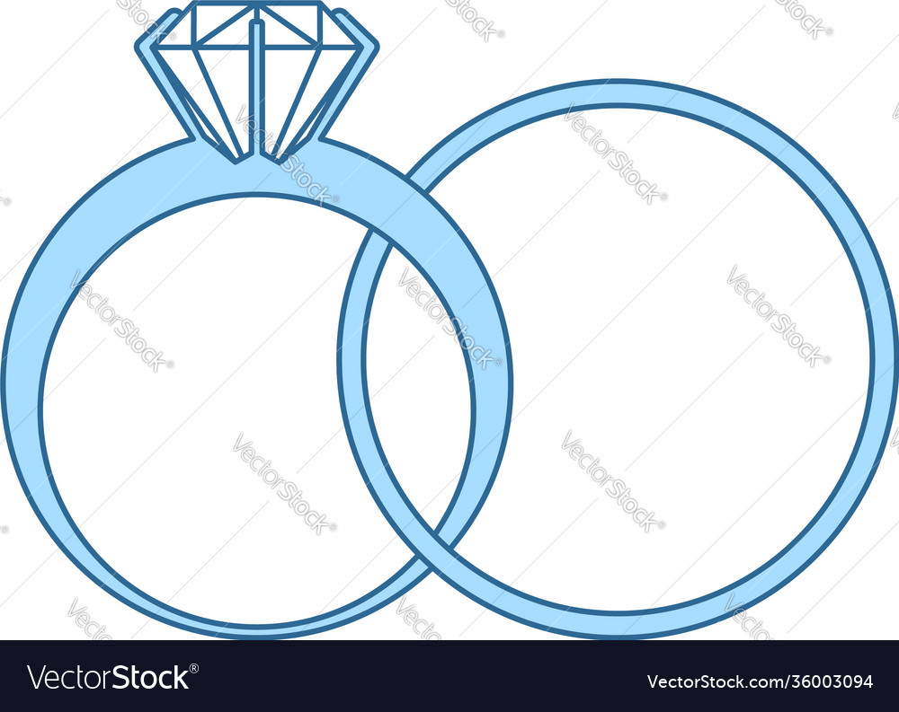 Wedding Rings Icon Royalty Free Vector Image Vectorstock