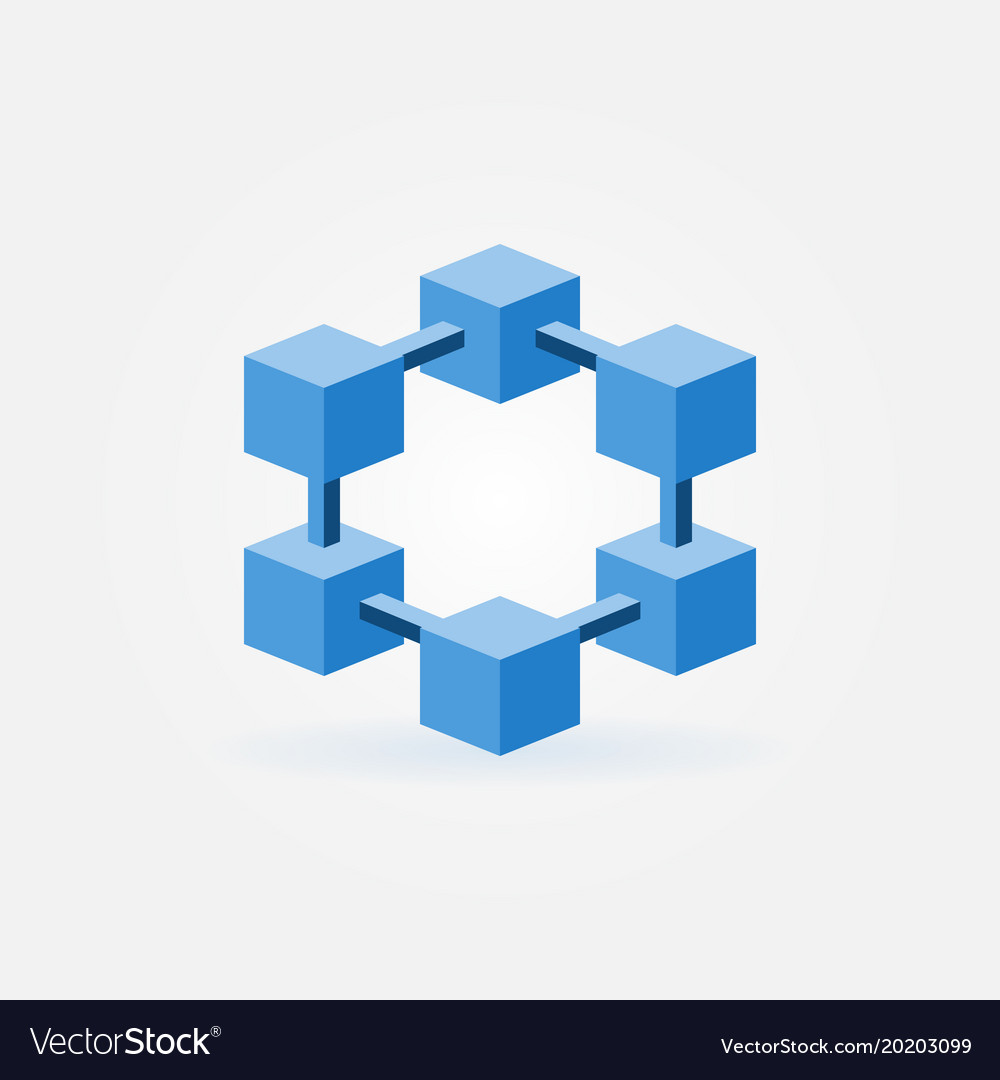 Blockchain technology concept icon