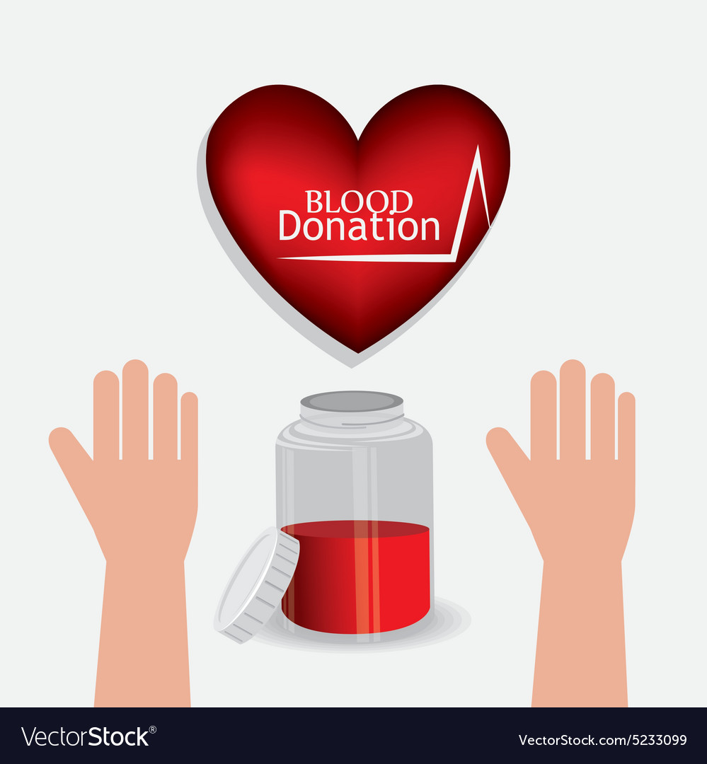 Blood donation design Royalty Free Vector Image