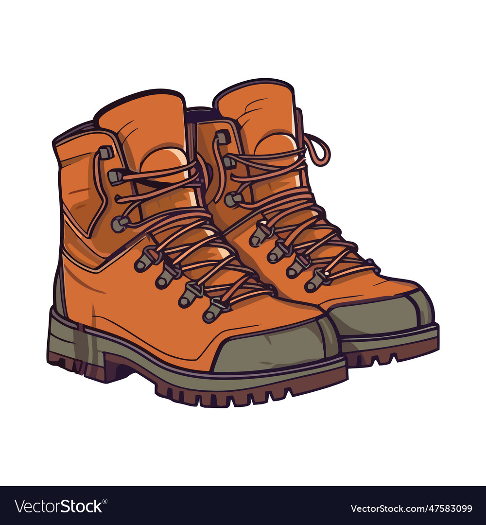 Hiking boot design Royalty Free Vector Image - VectorStock