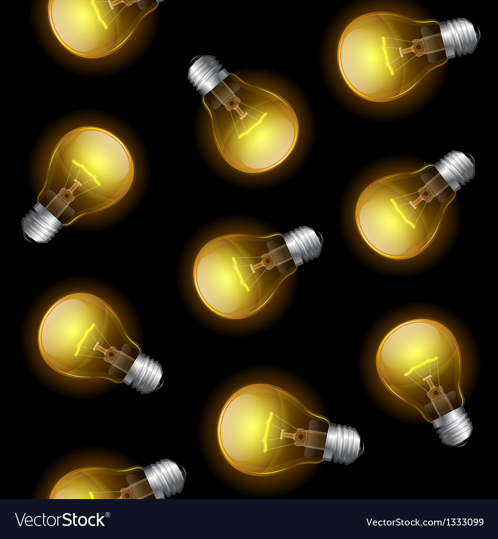 Light bulb seamless pattern Royalty Free Vector Image