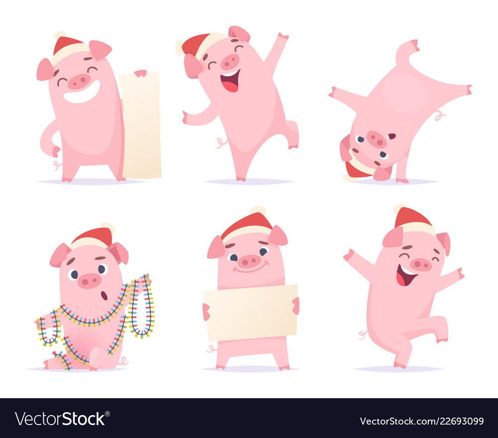 new year cartoon pig