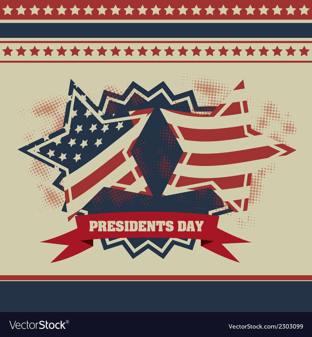 Poster presidents day in united states america