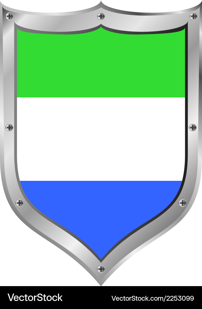 Sierra leone flag button Royalty Free Vector Image